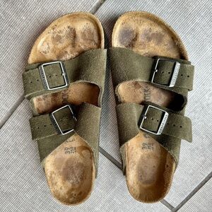 Birkenstock Arizona Suede Leather Sandals